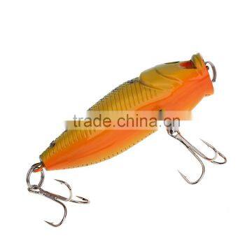 7cm 8.8g Popper Fishing Lure Hard Bait With Treble Hooks Fishing Tackle photo-4