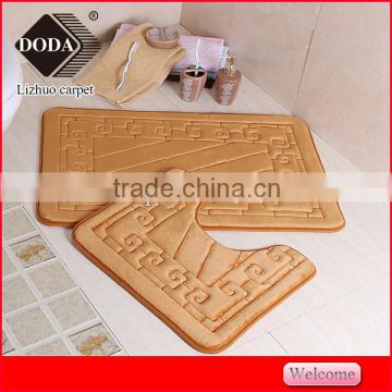 high quality embroidery memory foam bath mat for bathroom