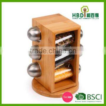 Hot New Products for 2016 Cheap and Modern Kitchen Bamboo Spice Rack Set photo-2