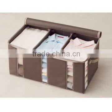 3 dividers fabric ,cardboard ,zipper locked storage bag