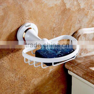 80359D Brass Toilet Accessories Hotel Use Made in China White Soap Basket Bathroom Fittings