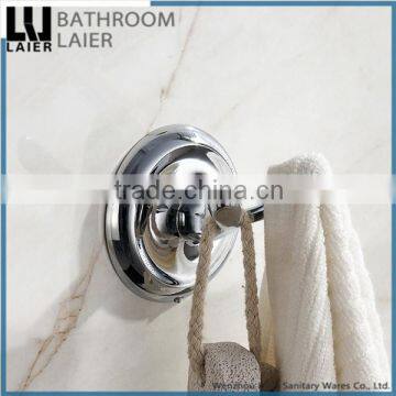 Luxury Bathroom Design Zinc Alloy Chrome Finishing Bathroom accessories Wall Mounted Double Robe Hook