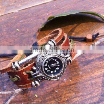 punk style ladies leather bracelets for watch on sale lastest design