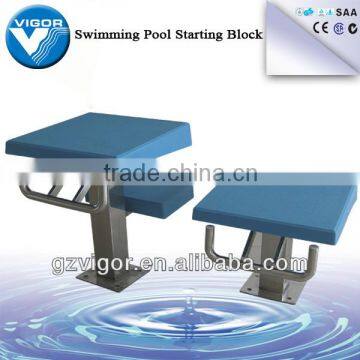 Durable one-step / two step swimming pool starting block