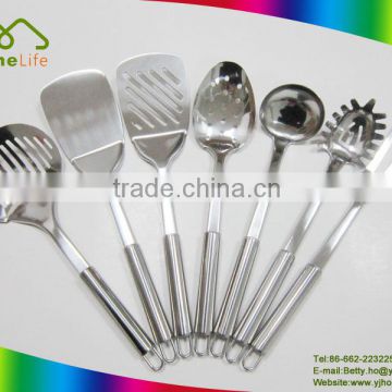 Modern high quality eco-friendly colorful handle stainless steel kitchen tool set