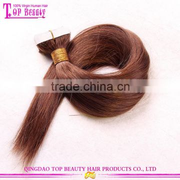 High quality 100% virgin brazilian silky straight remy human tape hair extension