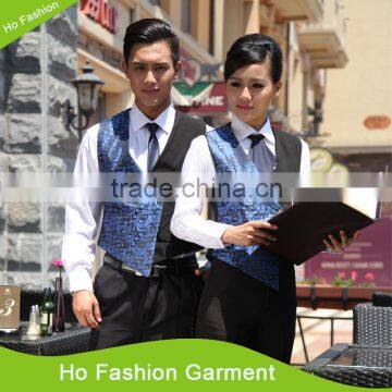 Custom Fashion Men Polyester Hotel Waistcoat