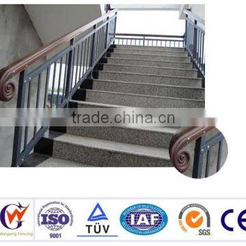 Powder coated steel stair railing with beautiful pattern