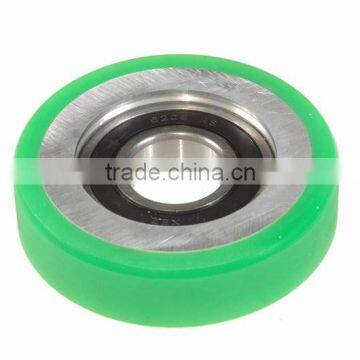 Escalator Step Roller 100mm, 100x25mm, bearing 6206, 100x25x6206, Green