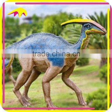 KANO4978 Outdoor Decorative Fiberglass Animated Dinosaur Parasaurolophus