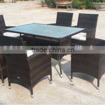 PE RATTAN GARDEN OUTDOOR PATIO FURNITURE DINING SET