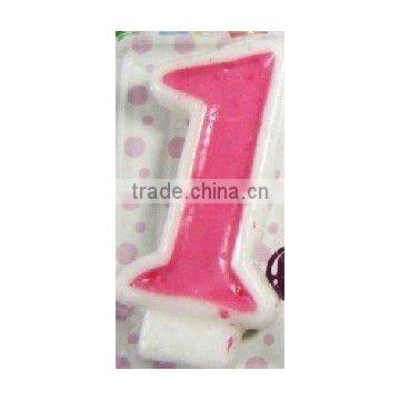 Wholesale Number 1 Pink Cake Candle/ KIDS THEMED CANDLES/CAKE DECORATIONS