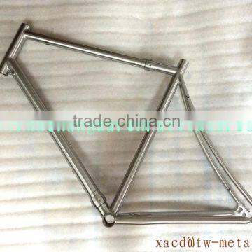 titanium road bike frame with handing brush finished road bike frame with couple bike frame