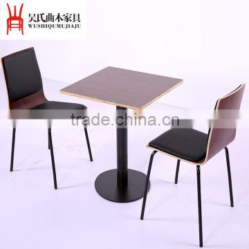 Brown wooden double dining table