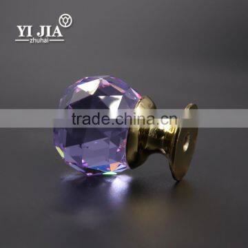 Alibaba Gold Plated Zinc Alloy Metal Base Rhombohedral Glass Knob