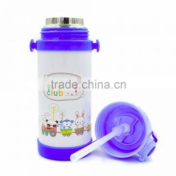 0924-1 350ml kids insulated cute water jugs with straw