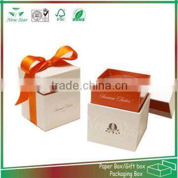 custom rigid cardboard paper decorative good quality candle box