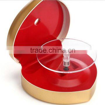 Folded turntable rotatable advertising display case, jewelry display box , jewelry display showcase