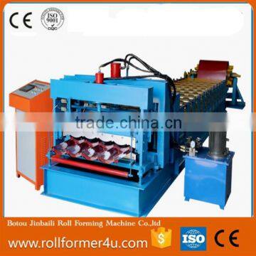 Hydraulic Cutting Glazed Tile Roof Sheet Roll Forming Machine