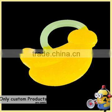 Making Yellow Banana Shape Baby teether/custom Fruit Silicone bananaTeether Chew manufacturer