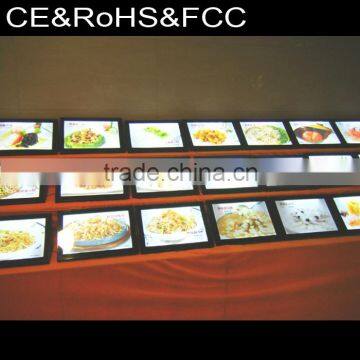 Restaurant Wall Mounted Light Menu Holder A3 A4 Acrylic Led Backlit Menu Board photo-4