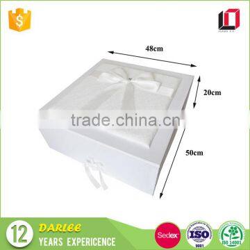 High end custom design cardboard paper folding magnetic closure big dress packaging box with flip lid