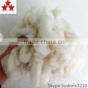 Cheapest !!!!!!!!Scoured fine white dyed wool noils for FELT