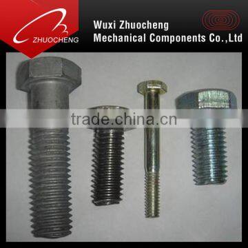 high strength din933 din931 carbon steel HDG hex head bolt