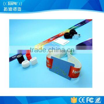 NTAG216 fabric nfc bracelet with Closure for cashless payment