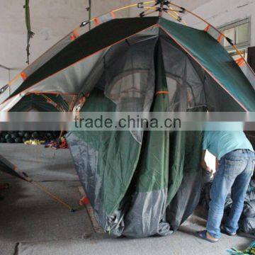 Factory sale and 3 Person Double Layer Ripstop Polyester Family Camping Tent With Fiberglass Pole