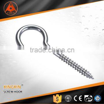 high quality zinc plated screw hook metal screw hook flat metal hook