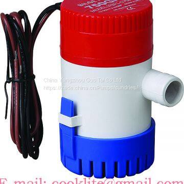 Electric Bilge Pump Marine Boat Yacht Submersible 12V/24V 750GPH