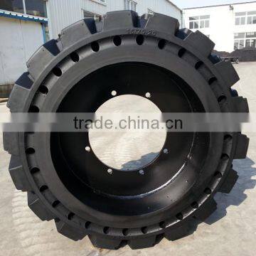 16 Inch 10-16.5 12-16.5 Solid Rubber Bobcat Skidsteer Wheel Loader Tire photo-4