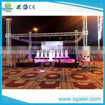 flat roof spigot truss 12*8*6m aluminum truss stage lighting truss