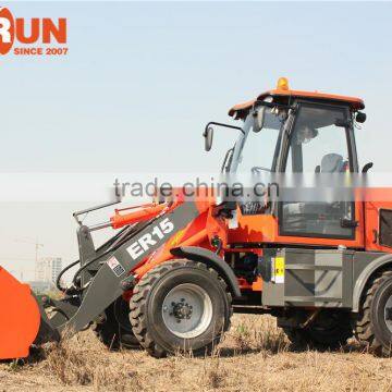 Everun Brand 1.5 Ton Small Wheel Loader With Sweeper With Box photo-3