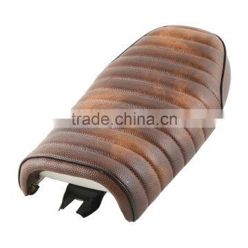 Brown or Black Universal Flat Brat Seat Cafe Racer Vintage Saddle For Honda CB for Yamaha SR photo-2