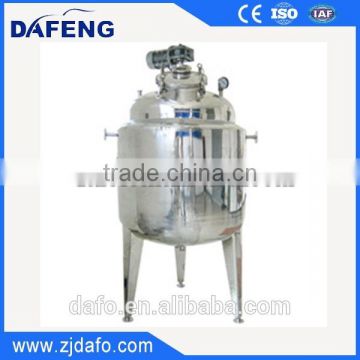 Double jacketed mixing tank with top agitator