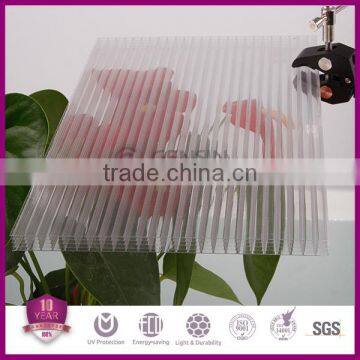 10mm Five Rectangle Structure Transparent Multiwall Polycarbonate Sheet For Greenhouse Heat Insulation Double UV Protector photo-3