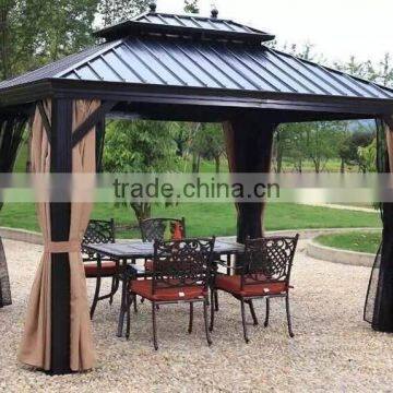 hardtop aluminum galvanized steel roof gazebo 10x12ft