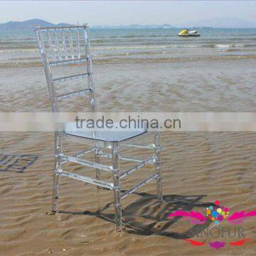 wholesale crystal ice plastic resin chiavari chair