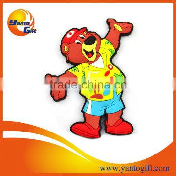 Eco friendly cartoon animal pvc fridge magnet