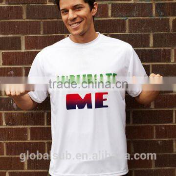 Personalized Sublimation White Cotton Fabric T-shirt with Different Sizes