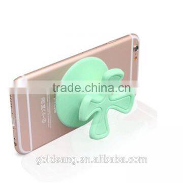 2015 New Customized Four Leaf Clove SiIliocne Sucktion Hooks Silicone Phone Holder photo-2