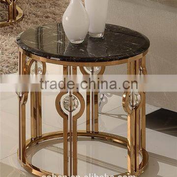 2016 High Quality Modern Stainless Steel Living Room Set in Golden Color 818# photo-3