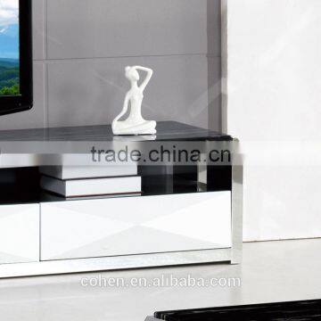 European Luxury Stoving Varnish Stainless Steel TV Stand/cabinet for Living FurnitureE018 photo-4