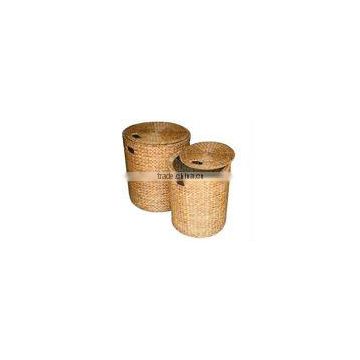 water hyacinth basket, lid bucket furniture