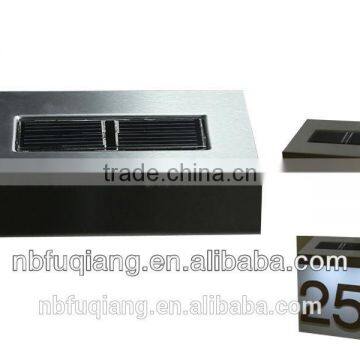 FQ-531 Cheap Solar Powered LED Doorplate Light,House number light,most powerful plaques,battery powered led