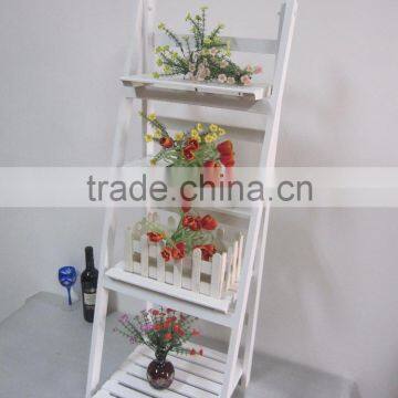 Eco-friendly Waterproof Outdoor Wooden Flower Shelf photo-2