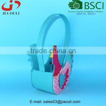 BSCI Audit Factory Nice Non-woven Fabric Chicken Shaped Basket, Felt Easter Basket photo-5