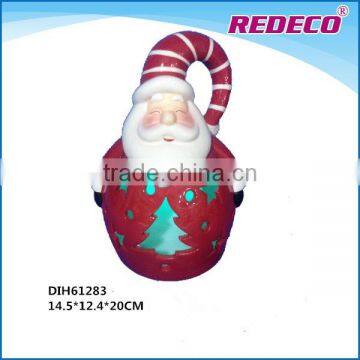 2017 popular ceremic chirstmas product for decor with led light